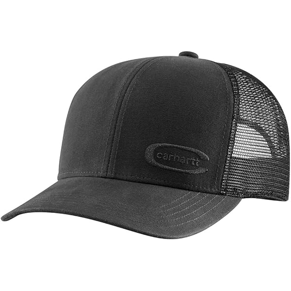 Carhartt Men's Canvas Five Panel Cap, Black, One Size at Amazon