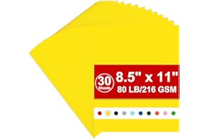 Cardstock 8.5 x 11, 216gsm Cover Cardstock Yellow,80Lb Index Card Stock Paper, Heavy Copy Card Stock for Printer,Scrapbook,Ch