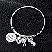 Miss Pink Hair Stylist Gifts Beautician Hairdresser Charm Bracelet Expandable Wire Bangle Graduation Birthday Gifts for Her