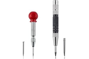 GOLD DEER 5-Inch Automatic Center Punch for Metal Heavy Duty Automatic Center Punch Adjustable Impact Spring Loaded Center Pu