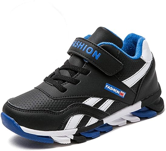 boys black velcro trainers