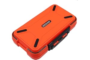 KEESHINE small tackle box, mini pocket portable fishing tackle box organizer, double sided plastic organizer box, travel storage containers for vest casting fly fishing