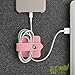 ELFRhino Cord Organizer Earbuds Holder Earphones Wrap Headset Headphone Wrap Winder Cord Manager Cable Winder Pink