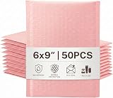 Switory 50Pcs A5 6x9 Pink Bubble Mailers Self Seal Padded Envelopes