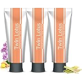 Twin Lotus Natural Herbal Thai Flavor Toothpaste, Fluoride Free,Non GMO,Nature Curcumin Clove Toothpaste,Improve Oral Health Remove Tartar,3.52oz 3 PKs
