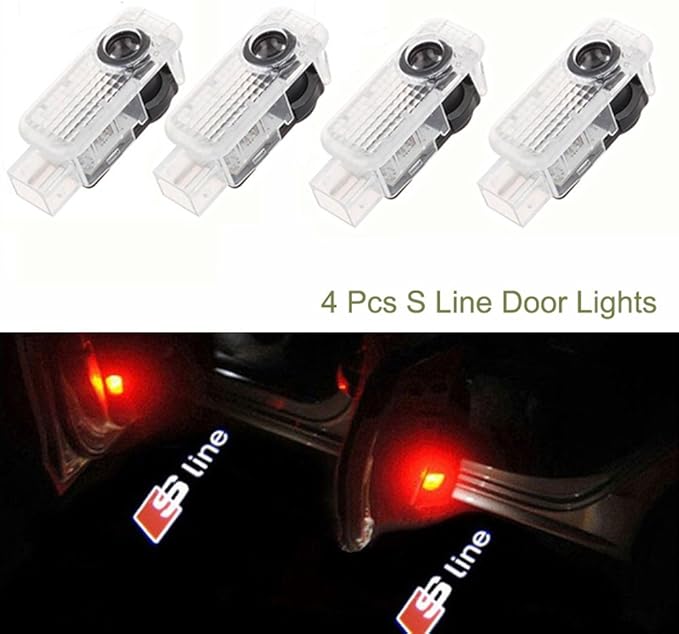 Ricoy para A1 A3 A4 A5 A6 A8 Q7 TT R8 S line Logo LED Puerta de ...