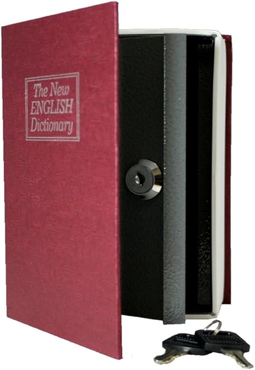 dictionary metal book safe