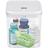 Lock Box for Medicine &amp; Snacks - Childproof Storage Box with Combination Lock, Secure Organizer for Pills, Fridge Food, Phone, Vitamins | Portable Safe for Home, Office, Travel (5.5x5.5x6.3in)