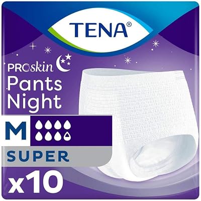 TENA Pants Night Super Medium Pack of 10