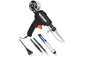 Soldering Iron Kit, NEWACALOX Soldering Gun Automatic Hand-held Solder gun Iron Kit Welding Tool, Desoldering Pump, Tweezers for Circuit Board, Home DIY, Electronic Repair