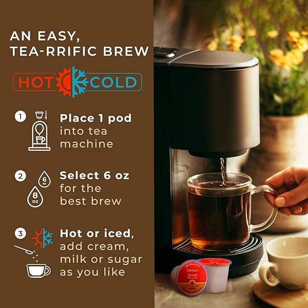 GYA TEA CO ASSAM BLACK TEA POD (16 CT) – HIGH CAFFEINE SMOOTH TEA RICH IN MALTY FLAVOR & STRONG AROMA FOR REFRESH & ENERGY