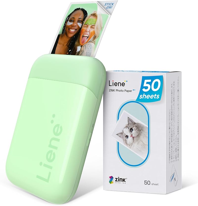 Liene Photo Printer 2x3 Mini Portable Bundle with 50 Zink Sheets
