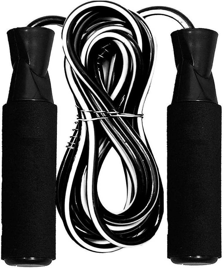 Neulife Fitness Jumping Skipping Rope for Gym Training, Exercise and Workout # Man, Woman # Foam Handle Ball Bearing Skipping Rope (Black, Length: 108 inch)