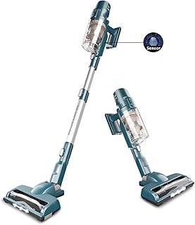 ORFELD Smarter Akku staubsauger, 22000 Pa Stabstaubsauger, staubsauger beutellos mit Smarte Saugfunktion, bis zu 50 Min Laufzeit, für Teppiche und Harte Böden