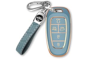 MILD EAST For Hyundai Key fob Cover Fits for 2024 2023 2022 2021 Hyundai Sonata Santa fe Tucson Smart 5 Button Key Case Shell