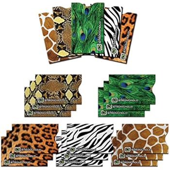 20 RFID Blocking Credit Card Sleeves in Beautiful Safari Designs - Ultimate Protection Sleeve Set! (Safari 20 Pack)