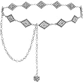 Putcuku Western Waist Chain Belts for Women Metal Concho Belt Adjustable Boho Country Link Belts