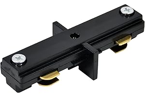 Bravsekai H Track I Connector H Type Single Circuit 3-Wire-1 Track Lighting Kit for H Track System Track Lighting Accessories 120V (Black I Connector)