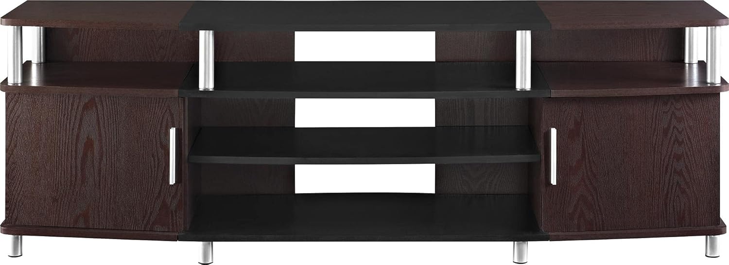 Ameriwood Home Carson TV Stand for TVs up to 70", Cherry: Furniture & Decor