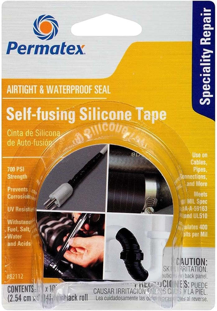 Permatex 82112 1" x 10' Self-Fusing Silicone Tape