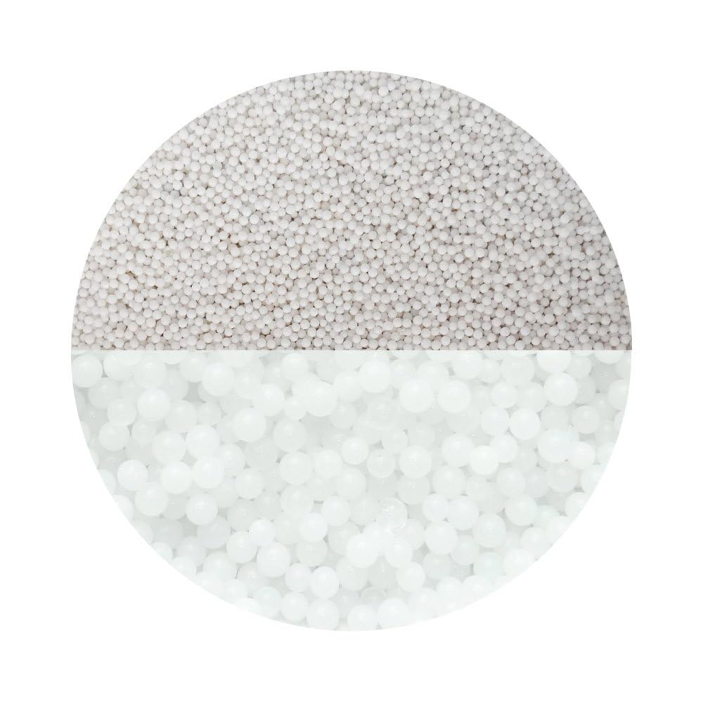trendfinding 100 g water-retaining decorative granules white, grain size 1.5-2 mm, decoration for flowers and plants, 10 litres, very economical, versatile use