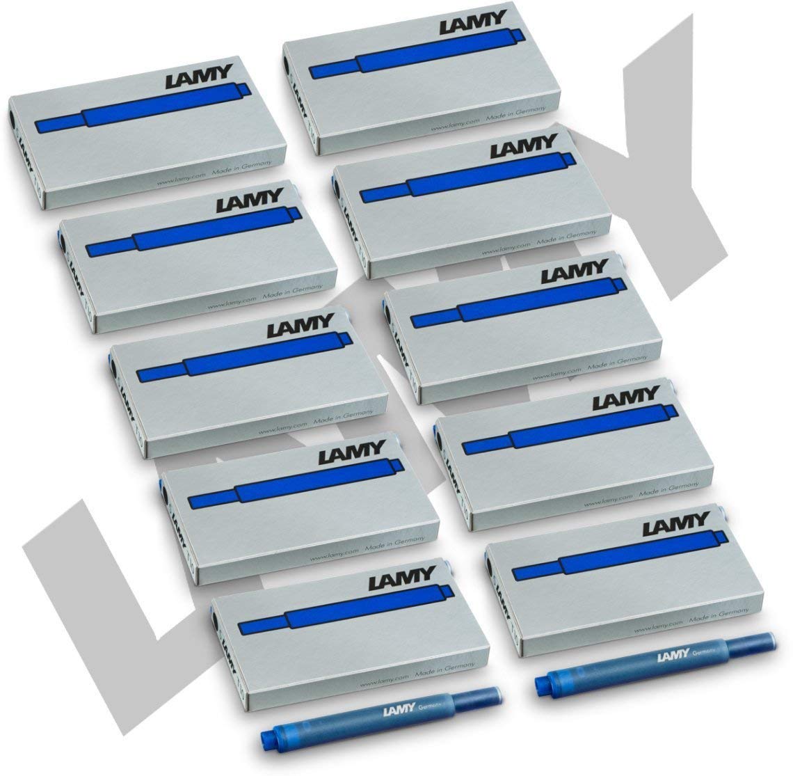 LAMY T10 Ink Cartridges Blue Pack of 10