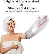 EVERCRYO Waterproof Short Arm Cast Cover for Shower - Grey view 2
