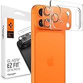 Spigen Camera Lens Screen Protector [GlasTR EZ Fit Optik Pro XL] Designed for iPhone 17 Pro Max [Case Friendly] - Cosmic Orange [1 Pack]