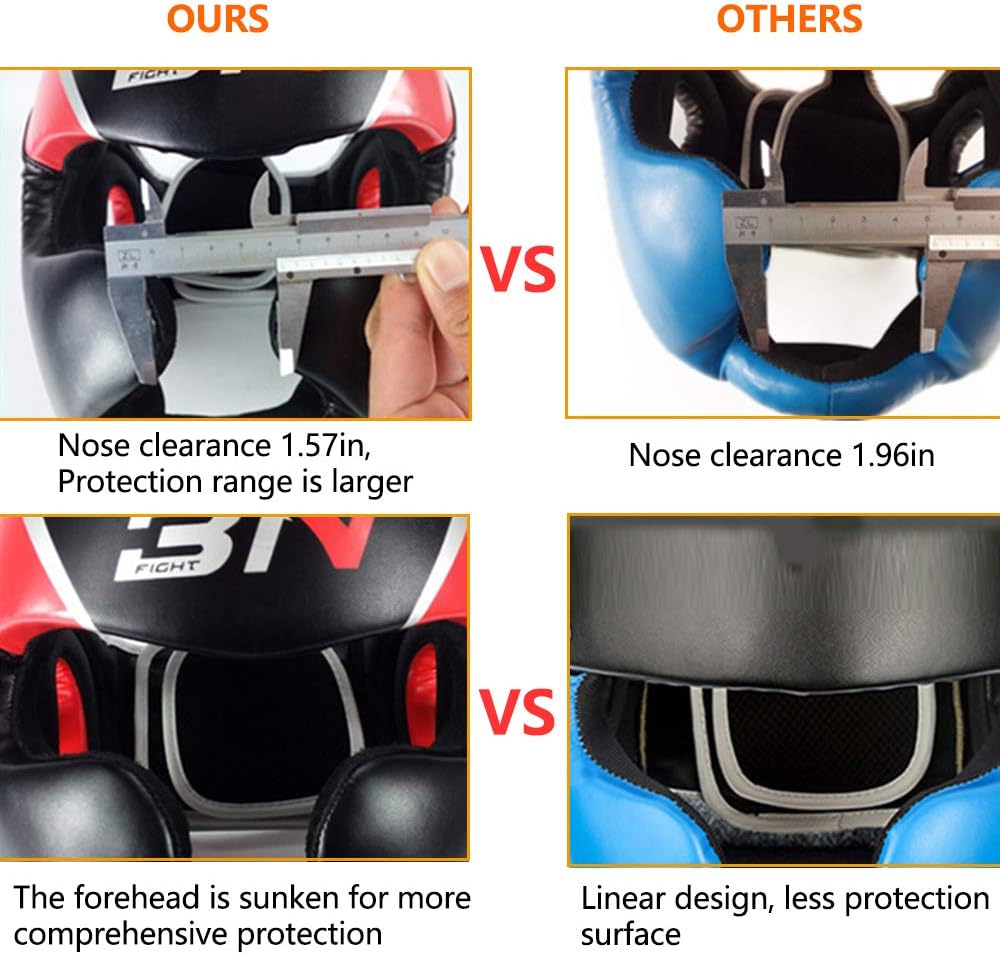 SFEEXUN Headgear Headguard for Boxing MMA Training Kickboxing, Head Gear Head Protection Helmet for Muay Thai, Grappling, Sparring, Karate, Taekwondo, Martial Arts : Sports & Outdoors
