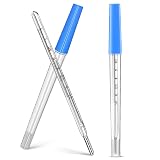 MAGICLULU 2Pcs Glass Temperature for Adults, Single Scale ℃ Oral Underarm Temperature with Protective Case Accurate Measurement Fast Reading for Kids Elders Family Clinic Basal Fever Indicator