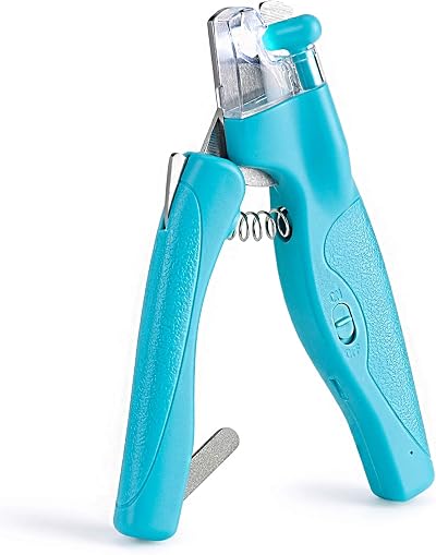 WWVVPET Pet Nail Clipper with LED Light Rechargeable USB
