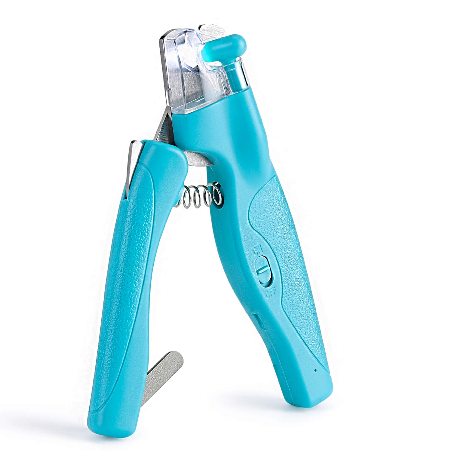 Pet Nail Clipper with LED Light for Dogs & Cats, Rechargeable Nails & Claws Trimmer Grooming, Safe Professional Trimming Tool with Nail Trapper & Free Nail File, Quick-Sensor Razor Sharp Blades