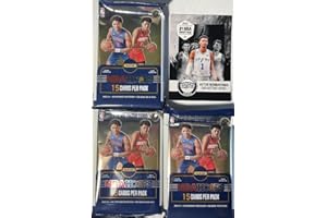 GENERIC NEW 2023-24 Panini NBA HOOPS Factory Sealed Basketball PACKS (3 PACKS/45 CARDS) (Chance for Rookie Cards of VICTOR WEMBANYAMA!) - Plus Custom Made Wemby Basketball Card Pictured.