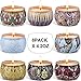 Arosky 8 x 4.2 Oz Scented Candles Gift Set, Natural Aromatherapy Soy Wax Candle in Portable Travel Tin for Women, Weddings, Birthdays, Mother's Day, Halloween, Thanksgiving, Christmas Decorations