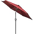 Simple Deluxe 9' Patio Umbrella Outdoor Table Market Yard Umbrella with Push Button Tilt/Crank