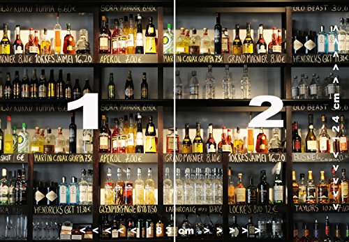 murimage Fototapete Küche 183 x 127 cm inklusive Kleister Bar Cocktail Whiskey Drinks Cognac Regal Getränke Tapete – Bild 5