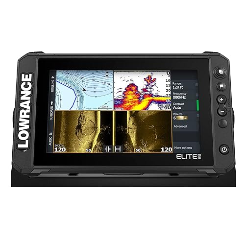 Elite FS Fish Finder with Active Imaging 3-in-1 Transducer, Preloaded C ...