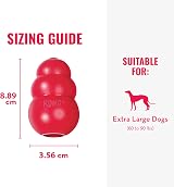 KONG Classic Stuffable Dog Toy Red Rubber For Extra Large Dogs view 4
