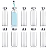 20ml Glass Vials for Injection, with Self Healing Injection Port, Transparent Sealed, Empty Vials for Injection (50, 20ml)