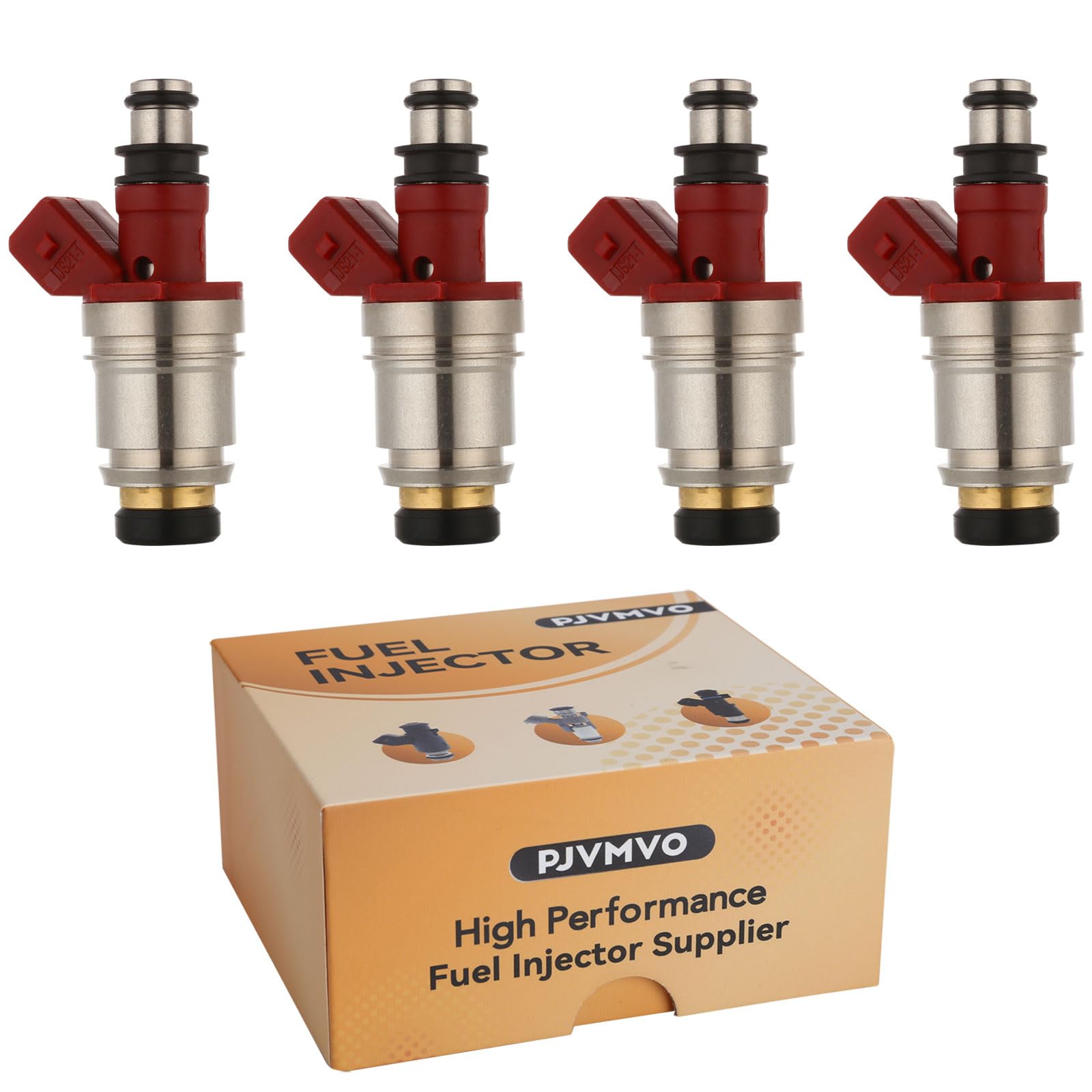 Photo 1 of Set of 4 Fuel Injectors,Compatible with/Nissan KA24 Motor 1991-1994 D21 Pickup 2.4L,Replace#16600-86G00