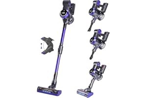 Nicebay Cordless Vacuum Cleaner, 25Kpa Super Suction 280W High-Speed Brushless Motor Cordless Stick Vacuum, Detachable Battery Up to 50min Runtime Vacuum Cleaner for Home Hardwood Floor Carpet Pet