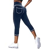 VOOVEEYA Curvy Womens Leggings, High Waisted Yoga Pants with Back Pockets, Tummy Control - Buttery Soft - Stretchy