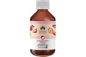 GUSTEAU’S PROFESSIONAL KITCHEN Gusteau's - Strawberry Flavor Bakery Emulsion, 4 fl oz (100ml) Alcohol Free, Sugar Free, Kosher (Strawberry)