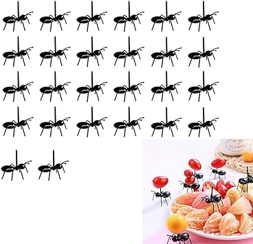 Kinxor Set Di 26 Forchette Per Frutta Stuzzicadenti Di Frutta Formiche In Plastica Forchettine Per Antipasti Decorativi Mini Forchettine Per Dolci Stuzzicadenti Decorativi Nero Amazon It Casa E Cucina