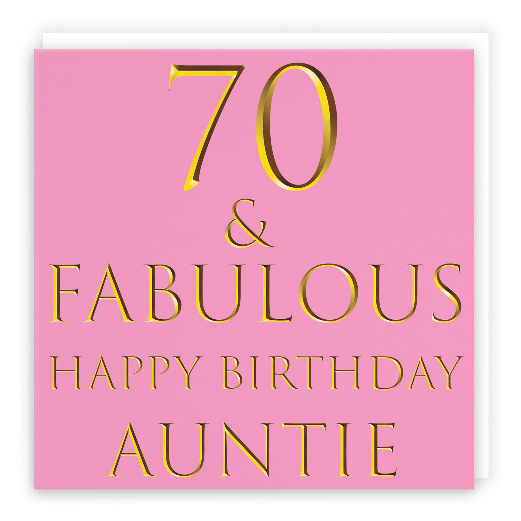 Hunts England - Large Auntie 70th Birthday Card - 70 & Fabulous - Happy Birthday Auntie - Still Totally Fabulous Collection - Large - 210 x 210 mm - Fun Card - Age 70
