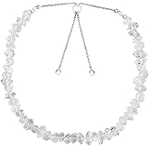 CRYSTALINES AAA Grade Natural Raw Gemstone Dainty Bracelet, Rough Stones, Handmade Bohemian Jewelry, Healing Crystals, Silver Plated Bracelet, Birthstone, Christmas Gift for Women