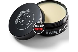 BlackMask Hair Clay for Men, Easy to Apply - Instantly Adds Texture & Volume, Matte Finish, Strong Hold, Hair Styling Clay
