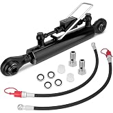Hydraulic Top Link Cat.1-1 18-1/8" - 26-3/8" Compatible with Cat.1 Tractors | with Locking Block, G3/8" Dual Check Valve &amp; 2 Hydraulic Hoses, Compatible with 3-Point Hitch Equipment, Replaces# SPH320032