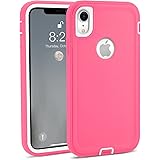 MAXCURY for iPhone XR Case, Heavy Duty Shock Absorption Full Body Protective Case with Hard PC Bumper + Soft TPU Back Cover f