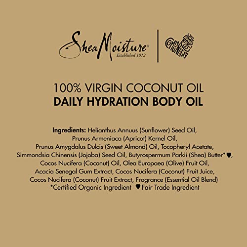 SheaMoisture Daily Hydration Body Oil Virgin Coconut Oil For Dry Skin